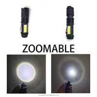Großhandel Tactical Wiederauf ladbare Zoom Taschenlampe Notfall XPE COB Kleine Aluminium Taschenlampe Für Camping Indoor