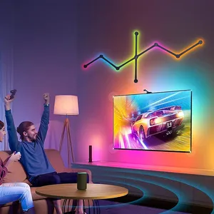 Luz de parede inteligente RGB para decoração de casa, luz inteligente para jogos, novo design, 2024