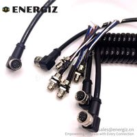 Benutzer definierte ein codiertes flaches m8 4-poliges Panel-Mount-Stecker auf jst m8 Sensor-Verbindungs kabel zum Verkauf