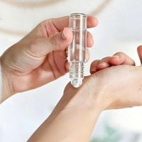 Botellas de Vidrio Cilíndricas con Rodillo, Mate, 10 ml, Ámbar, Negro, 15 ml, Botella Vacía para Perfume o Aceite con Rodillo de Acero Inoxidable/Vidrio