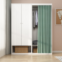 Juego de Muebles para Dormitorio TOPOHUT Serie D, Estructura Duradera de Acero y Madera Totalmente Blanca, Mobiliario Completo para Apartamentos, Viviendas Masivas y Campamentos para Personal