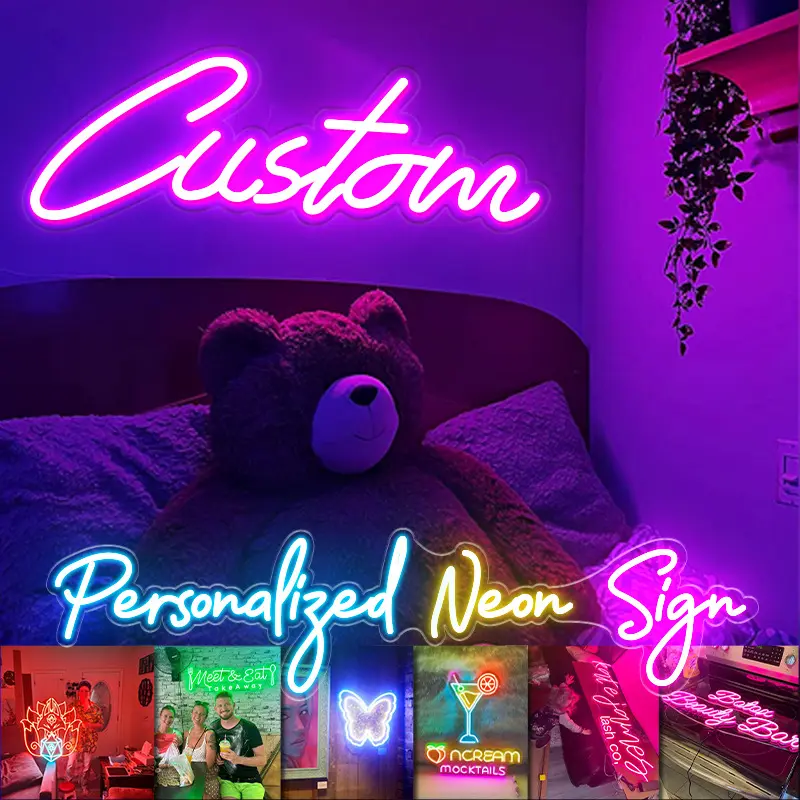 12 Colors for Choice 6mm and 8mm Indoor Use Customized Designs Custom Silicone Split LED Neon Signs Customized