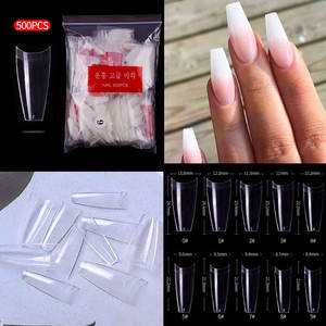 Exclusivas Puntas de <span class=keywords><strong>Uñas</strong></span> Francesas en Forma de T, Media Cobertura, Transparentes, Naturales, Ultrafinas, Sin Costuras, Bolsa de 500 Piezas - Product Image 3
