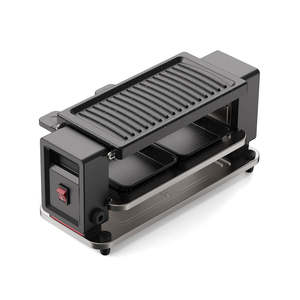 Gril à <span class=keywords><strong>raclette</strong></span> électrique pour 2 personnes avec plaque antiadhésive ou planche mécanique laminée à froid en pierre ou ardoise - Product Image 3