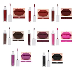 Grosir Lip Gloss riasan 20 warna Label pribadi bebas lambang buah Lip Gloss LOGO OEM tahan air Glossy Lipgloss