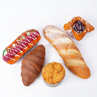 Modèle de pain artificiel réaliste en PU, simulation de baguette française pour présentation en boutique, café ou maison