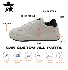 OEM Custom Witte Skateboardstijl Casual Schoenen Lage Sneakers Lichtgewicht Evergreen Demping Alle Seizoenen - Product Image 2