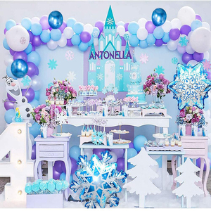 <span class=keywords><strong>Globos</strong></span> de <span class=keywords><strong>fiesta</strong></span> con temática de Amazon <span class=keywords><strong>Frozen</strong></span>, Kit de arco de guirnalda, lámina de copos de nieve para decoración de <span class=keywords><strong>fiesta</strong></span> de cumpleaños para niños - Product Image 3