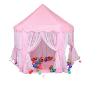 Tente gonflable pour enfants Suntech SIT-12d de style château, <span class=keywords><strong>rose</strong></span> princesse, en polyester doux, design hexagonal, certifiée CE/EN71, jouet - Product Image 4