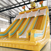 Petit toboggan aquatique commercial sur le thème des abeilles, toboggan aquatique gonflable, simple piste, double piste, triple piste à vendre