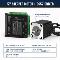 Moteur pas à pas hybride NEMA23 100mm 57, 2 phases, 1,8 degré, 24V CC, 3,2 N.m, 5A, pour machine CNC, automatisation, câble personnalisé OEM