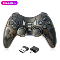 Manette sans fil 2,4G 6-en-1 Convertisseur USB OTG Type-C Joystick Manette de jeu Compatible avec P2/P3/Android/Boîtier TV