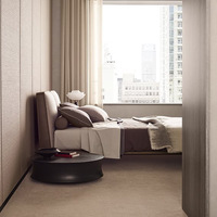 Ensemble de lit king-size moderne de luxe avec rembourrage de cadre de lit en bois de luxe et design contemporain ajustable Lits de luxe de grande taille