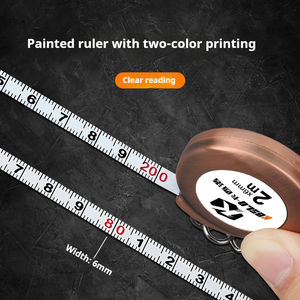 Mètre ruban porte-clés 2m, enrouleur automatique, boîtier métallique, verrouillage coulissant, mini, cadeau, publicitaire, pour articles ménagers et mesure de tour de buste, taille et hanches - Product Image 2