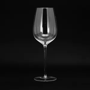 Clear Luxe Custom Shape Goblet Crystal Glassless Rode Wijn Glas