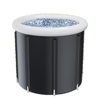 Baignoire pliable portable avec couvercle, baignoire gonflable pour cryothérapie, seau à glace gonflable