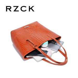 Sac <span class=keywords><strong>à</strong></span> main rétro RZCK en alligator, grand sac fourre-tout pour femmes, sac <span class=keywords><strong>à</strong></span> bandoulière é<span class=keywords><strong>l</strong></span>égant, design unique pour femmes, motif en relief de crocodile - Product Image 6