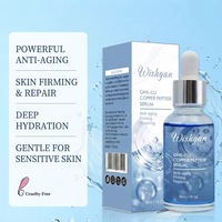 Essence faciale au peptide de cuivre bleu Wishgan, hydratation intense, soin raffermissant de la peau, sérum adapté aux peaux sensibles