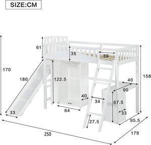 <span class=keywords><strong>Lit</strong></span> superposé multifonctionnel durable en bois massif Meubles de salle de jeux Cabine pour enfants <span class=keywords><strong>Lit</strong></span> avec table et armoire, escalier avec <span class=keywords><strong>bureau</strong></span> - Product Image 6