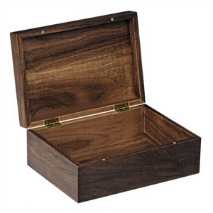 Boîte de rangement à bijoux en bois durable avec un design classique, disposition intérieure personnalisable pour organiser de petits objets - Product Image 1