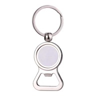 Porte-clés décapsuleur personnalisé par sublimation, en métal vierge, décapsuleur de bière, porte-clés avec logo personnalisé, souvenir
