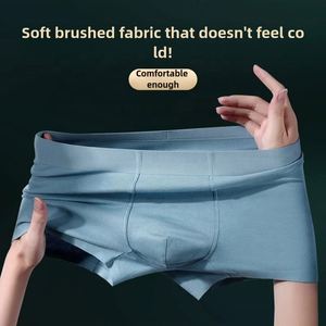 Calzoncillos bóxer de seda helada transpirables sin costuras para hombre, tejido de punto sostenible, venta directa de fábrica, tiro medio para adultos - Product Image 3
