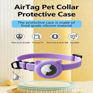Collar de Silicona para Gatos con AirTag, Collar para Mascotas de Grado Alimenticio con Funda Protectora, Collar Antipérdida con Rastreo - Product Image 4