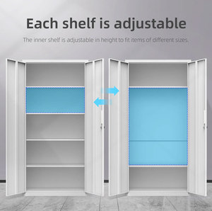 Có thể điều chỉnh cao lớn hiện đại có thể khóa 2 cửa văn phòng nhà lưu trữ đồ nội thất thép thứ hai tay kim loại Tủ hồ sơ - Product Image 4