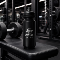 Bouteille d'eau en PP sans BPA, 610 ml, avec bouchon anti-fuite, logo personnalisé, OEM, bouteille de sport pour la salle de sport