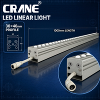 Lampe murale extérieure DC24V IP65 pour l'éclairage paysager des bâtiments, barre lumineuse linéaire LED RGBW en aluminium, étanche, CRI élevé 90, garantie 5 ans