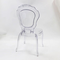 Clair Belle Ghost Chaise Transparent Polycarbonate Résine À Manger Chaise pour Événement De Mariage Banquet Partie Sièges En Gros