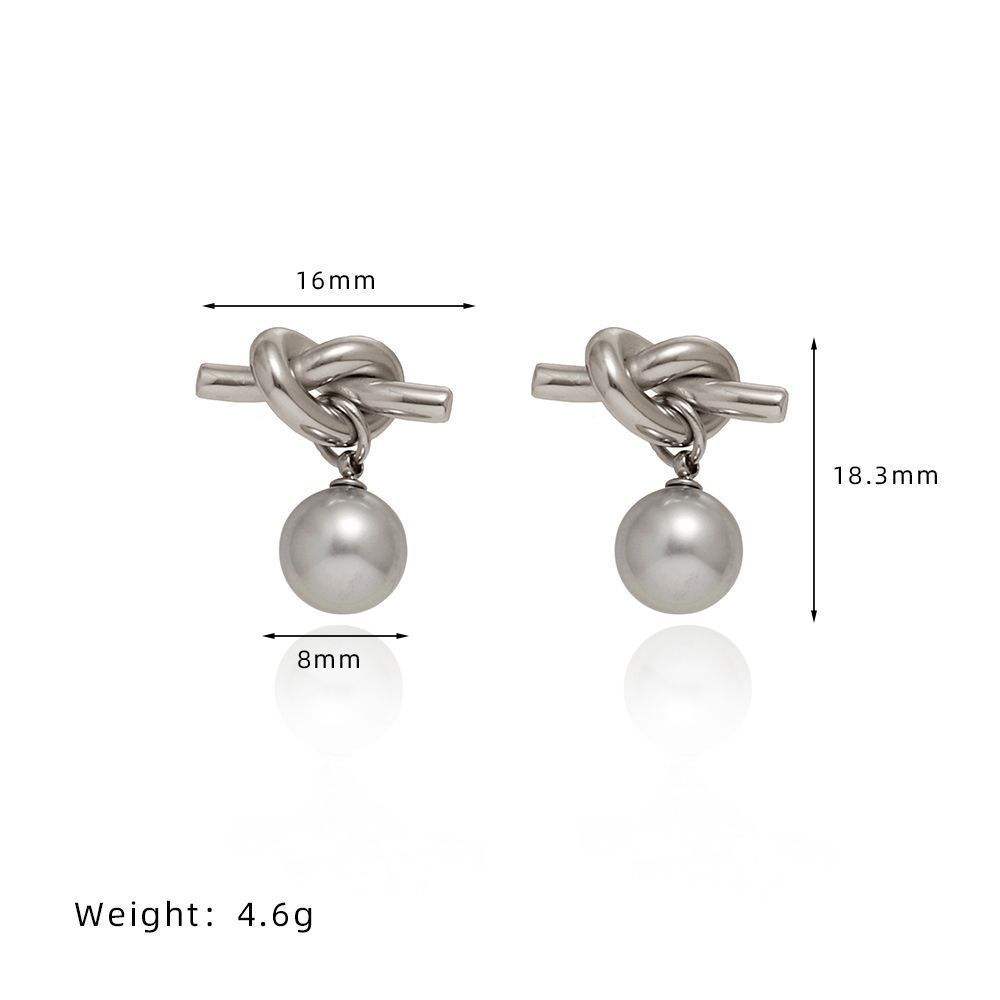Knotted Silver Earrings