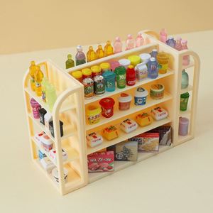 Mini estanterías de exhibición para tiendas de conveniencia, modelo DIY, juguete de simulación para niños y adorno para el hogar - Product Image 3