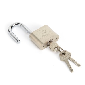 Cadeado de Ferro com Haste de Aço |   Fechadura de Segurança com Chave Eletrogalvanizada Antifurto para Portões Industriais e Armazenamento Externo Residencial - Product Image 4