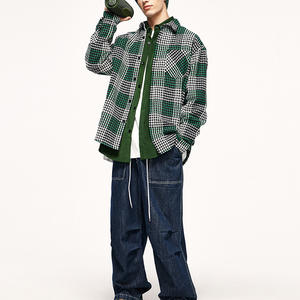 ชุดเดรสผ้าฝ้ายแท้สำหรับผู้ชายเสื้อเชิ้ตแนวยุโรปแขนยาวธุรกิจยับฟรีใหม่ล่าสุด - Product Image 6