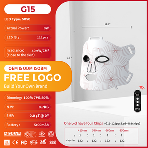 Masque Facial à LED Lumière Rouge pour Photothérapie - Product Image 2