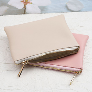 Nouveau design sac de rangement pour cartes à monnaie en cuir Pu avec fermeture à glissière sac personnalisé en cuir Pu porte-clés shopping <span class=keywords><strong>pochette</strong></span> à fermeture éclair - Product Image 3