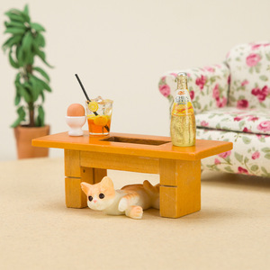 1:12 casa de muñecas Mini muebles modelo OB11 DIY madera café y mesa de té para escena en miniatura y comida jugar regalos - Product Image 3