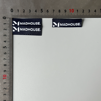 Étiquette tissée personnalisée pour marque de vêtements, avec logo imprimé sur mesure, faible MOQ, pour vêtements