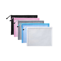 Ensemble de classeurs à fermeture éclair multicolores Ingenuity - Boîtes de rangement transparentes pour dossiers de bureau et scolaires A4/A5/A6 personnalisables