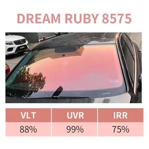 Isolamento 75% rosso camaleonte tinta auto pellicola per finestrino parabrezza color solare tramonto pellicola camaleonte per carrozzeria