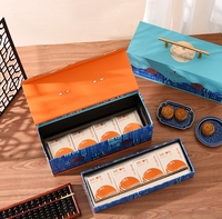 Carton mi-automne Festival lune gâteau emballage boîte-cadeau Deluxe Double couche lune gâteau boîte avec poignée