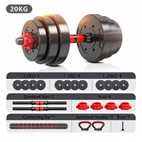 Ensemble d'haltères réglables pour dortoir, appartement, salle de sport à domicile, entraînement, plaques recouvertes pour hommes, musculation et bodybuilding