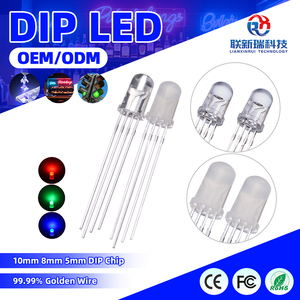 Satış rgb led yuvarlak 4 pin LED diyot ortak katot anot 10mm 8mm 5mm çip - Product Image 1
