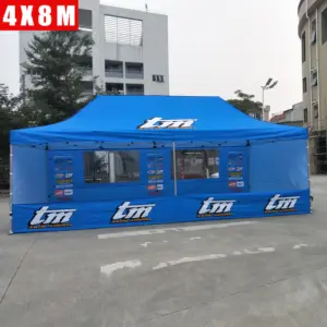 Tùy Chỉnh Gấp Lều 4X8m Tán Ngoài Trời Pop Up Bóng Râm Di Động Ngay Lập Tức Gấp Tán Gấp Lều 4x8