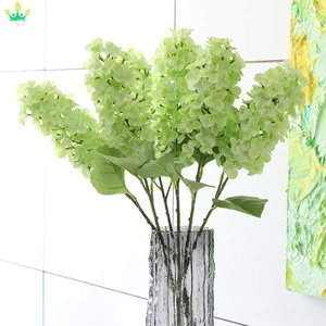 Flores de Hortensia Artificiales, Tacto Real, Tallos de Hortensia Paniculata, <span class=keywords><strong>Hortensias</strong></span> de Cono Verde para Jarrones Altos, Arreglos Florales para el Hogar - Product Image 5