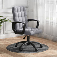 Couleur personnalisée Chaise d'ordinateur pour l'étude Travail en tissu bleu pivotant à 360 ° Chaise de bureau de direction réglable en hauteur avec roulettes