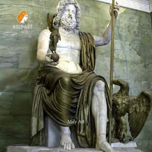 Mily cuộc sống kích thước thiết kế cổ điển đá cẩm thạch <span class=keywords><strong>Zeus</strong></span> bức tượng Tay Chạm Khắc cho công viên công cộng ngoài trời hoặc Bảo tàng Bộ sưu tập - Product Image 5