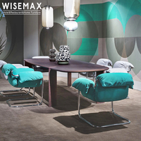 WISEMAX FURNITURE Mobilier nordique de salon canapés en tissu coussin en duvet de plume canapé fauteuil de loisirs fauteuil d'accent moderne