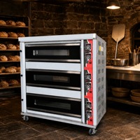 Four de boulangerie RTK grande capacité, trois niveaux, six plateaux, avec réglages de niveau séparés, pour la production de petit-déjeuner hôtelier